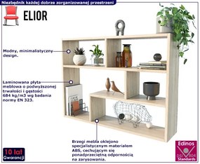 Regał wiszący na książki w kolorze dąb sonoma R9-R63