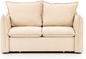 Sofa rozkładana Liliamo dwuosobowa - beżowy szenil Egon 26