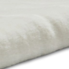 Biały dywan Think Rugs Teddy, ⌀ 120 cm