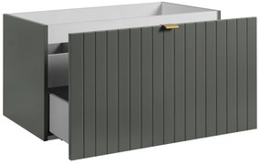 Szafka pod umywalkę HARMO 80 cm szaro-zielony półmat KROFAM