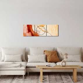 Obraz - Malarstwo abstrakcyjne (z zegarem) (90x30 cm)