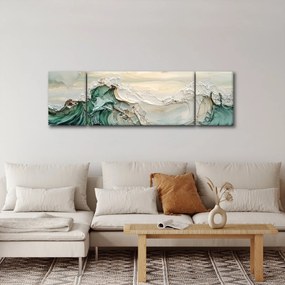 Obraz - 3D abstrakcja morza (170x50 cm)