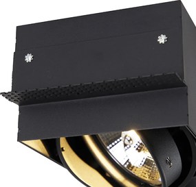 Inteligentny reflektor wpuszczany czarny bezramkowy 2-punktowy z 2 Wifi GU10 111mm - Oneon