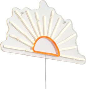 Neonowa lampa ścienna ciepłobiała z pomarańczowym, z LED - Sunset