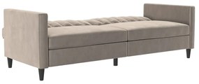 Jasnoszara aksamitna sofa 207 cm Celine – Støraa