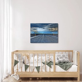Obraz drogi podczas burzy (70x50 cm)