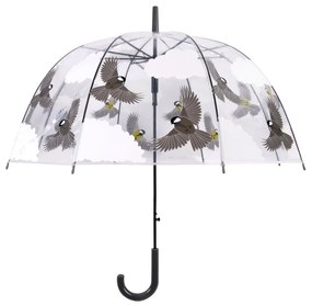 Przezroczysty parasol z motywem ptaków Esschert Design, ⌀ 80,8 cm