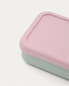 Różowo-turkusowy silikonowy pojemnik śniadaniowy dla dzieci Lili – Kave Home