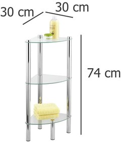 Półka łazienkowa narożna YEGO WENKO, 3 praktyczne półki łatwy montaż