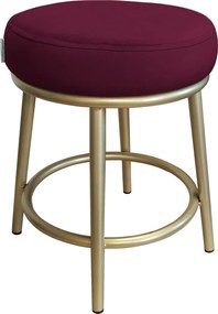 Taboret Ben tkanina Welur stelaż metalowy STOŁEK LOFT : Kolor Stelaża - Złoty, Kolor tkaniny - VELVET - MG02, Typ tkaniny - Velvet
