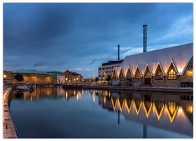 Obraz kanału wodnego - Göteborg (70x50 cm)