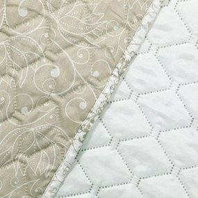 Jasnobrązowa narzuta dwustronna z mikrowłókna DecoKing Malaga, 220x240 cm