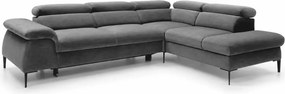 Narożnik z funkcją spania Kassel L 5-osobowy L-kształtny nowoczesny 280 cm sprężyny faliste pianka PUR sofa do salonu lewy/prawy