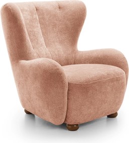 Fotel MIST do Salonu WYGODNY, Styl Klasyczny Tkanina bucle Niebieski - Różowy - DRESS ME 13