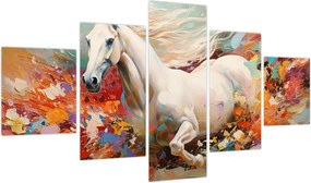 Obraz - Malowanie konia (125x70 cm)
