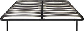 Stelaż z listewkami 160 x 200 cm - 2 x 15 listewek - 3 strefy wzmocnionego podparcia odcinka lędźwiowego - Z nóżkami - Czarny - CERRISI marki YSMÉE