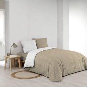 Biało-beżowa bawełniana pościel dwuosobowa 200x200 cm Cadria – douceur d'intérieur