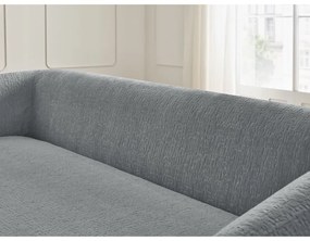 Ciemnoszara rozkładana sofa z tkaniny szenilowej 228 cm Neyo – Bobochic Paris