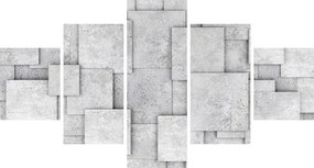 Obraz - Abstrakcja płytek betonowych (125x70 cm)