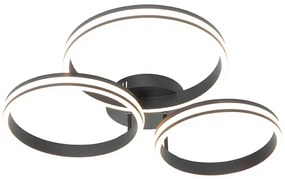 Plafon / Lampy sufitowe czarny w tym LED 3-stopniowy ściemniacz 3-światła - NavaraDesignerski Oswietlenie wewnetrzne