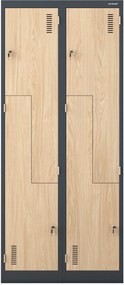 Szafa ubraniowa typu L antracytowa / dąb sonoma: Eco Design JULIA, 800 x 1850 x 450 mm