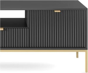 NAYA Szafka RTV 154 czarna | złoty stelaż