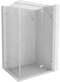 Mexen Lunar T kabina prysznicowa uchylna prawa 80 x 120 cm, transparent, nikiel szczotkowany - 834T-080-120-97-00-P