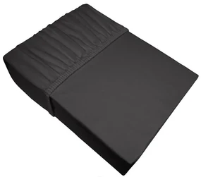 Prześcieradło z gumką Jersey Bielbaw 120x200 ciemnoszare 160 g/m2 Premium GRENO