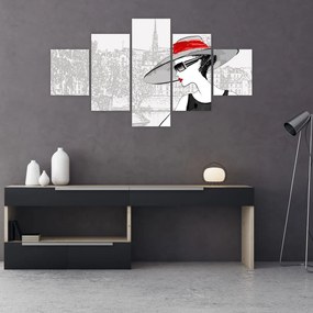 Obraz  - Dama w mieście (125x70 cm)