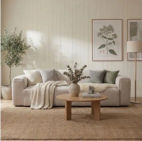 HUNZA – sofa 3-osobowa z funkcją spania 152x202 cm, tkanina Fjord 08 szara