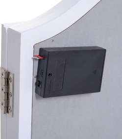 Homcom® lustro do makijażu kosmetyczne 16 lampek led usb/baterie białe