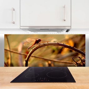 Szkło Ozdobne do Kuchni Ważka Na Roślinie