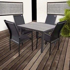 BERGAMO EXPERT ANTRACIT - aluminiowy zestaw sof 4+1