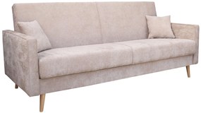 Beżowa sofa rozkładana na nóżkach S1-R94
