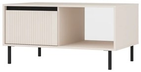 Elegancki komplet mebli do salonu Kaja z witryną, szafką rtv, ławą oraz dwoma komodami