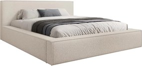 Łóżko tapicerowane Nirello 160x200 z pojemnikiem - beżowa bukla Quelle 03