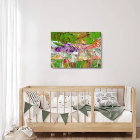 Obraz na szkle abstrakcji - malarstwo (70x50 cm)