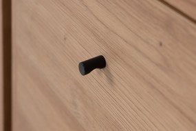 Wysoka komoda z lamelami Medan dąb artisan/antracyt