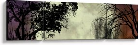 Obraz - Księżyc w pełni nad powierzchnią (170x50 cm)