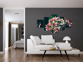 Obraz - Fragment Hortensji (125x70 cm)