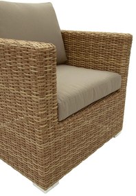 Zestaw rattanowy MALIBU dla 5 osób (beżowo-brązowy)