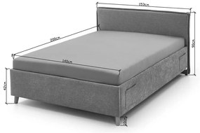 Beżowe łóżko dziecięce 140x200 cm Fun – Meise Möbel