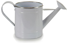 Osłonka na doniczkę w formie konewki, metalowa, biała, wys. 18 cm