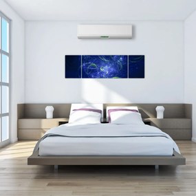 Obraz - niebieska abstrakcja (170x50 cm)