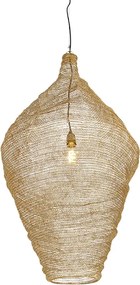 Orientalna lampa wisząca złota 60 cm - Nidum L