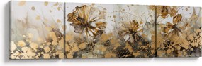 Obraz - Abstrakcyjny kwiatowy obraz (170x50 cm)
