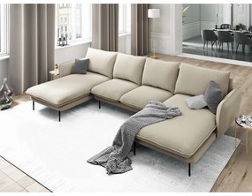 Beżowa sofa w kształcie litery U Cosmopolitan Design Vienna