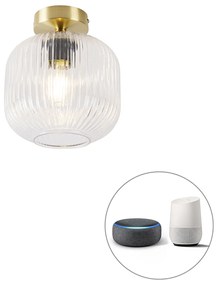Inteligentna lampa sufitowa mosiądz z WiFi A60 - Karel ArtDeco Oswietlenie wewnetrzne