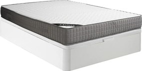 Zestaw 160 x 200 cm stelaż z białą skrzynią + materac piankowy o grub. 22 cm z 11-strefową warstwą wierzchnią z pamięcią kształtu - DANEVO marki YSMÉE