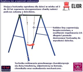 Huśtawka ogrodowa czerwona K7-B31